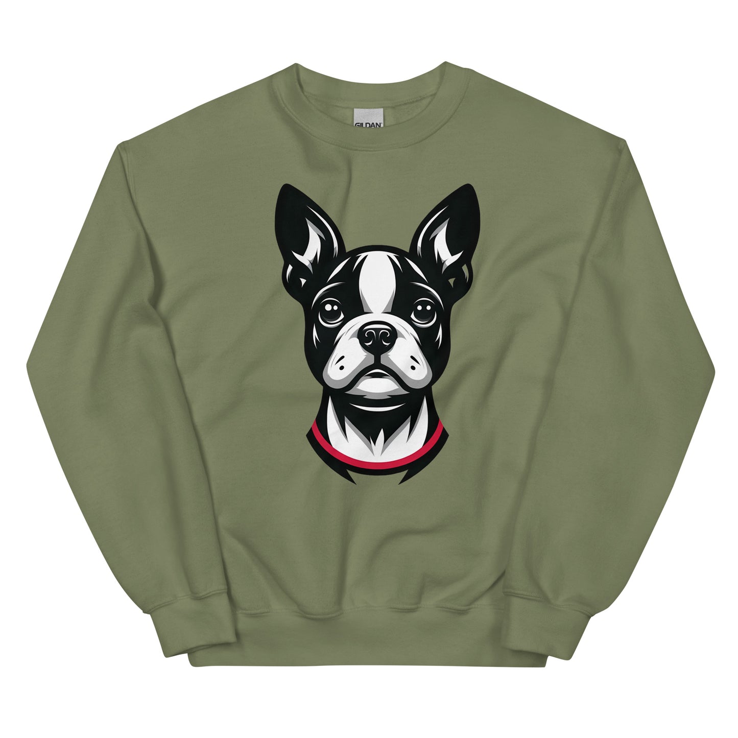 Miinimalist Boston Terrier Face Unisex Sweatshirt