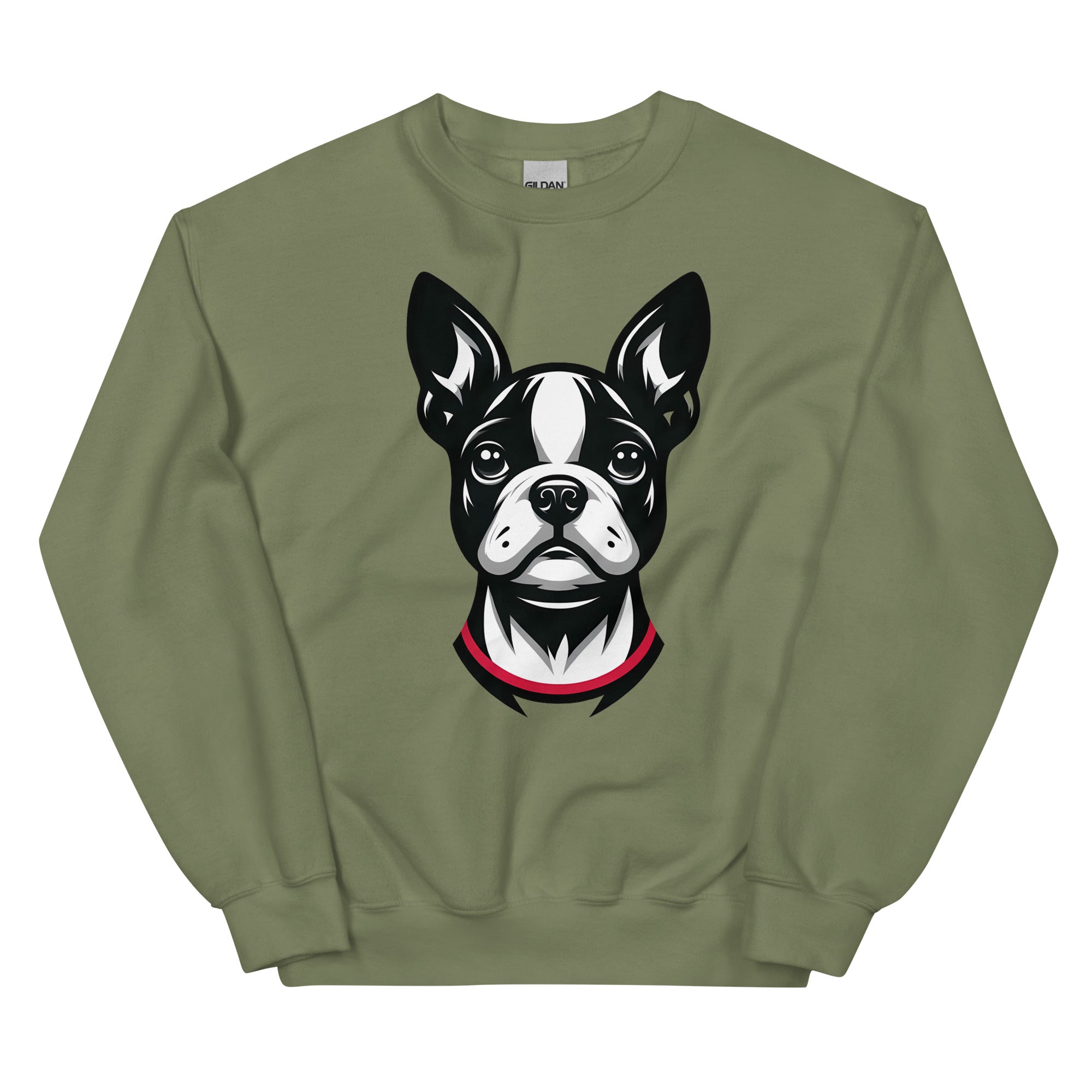 Miinimalist Boston Terrier Face Unisex Sweatshirt