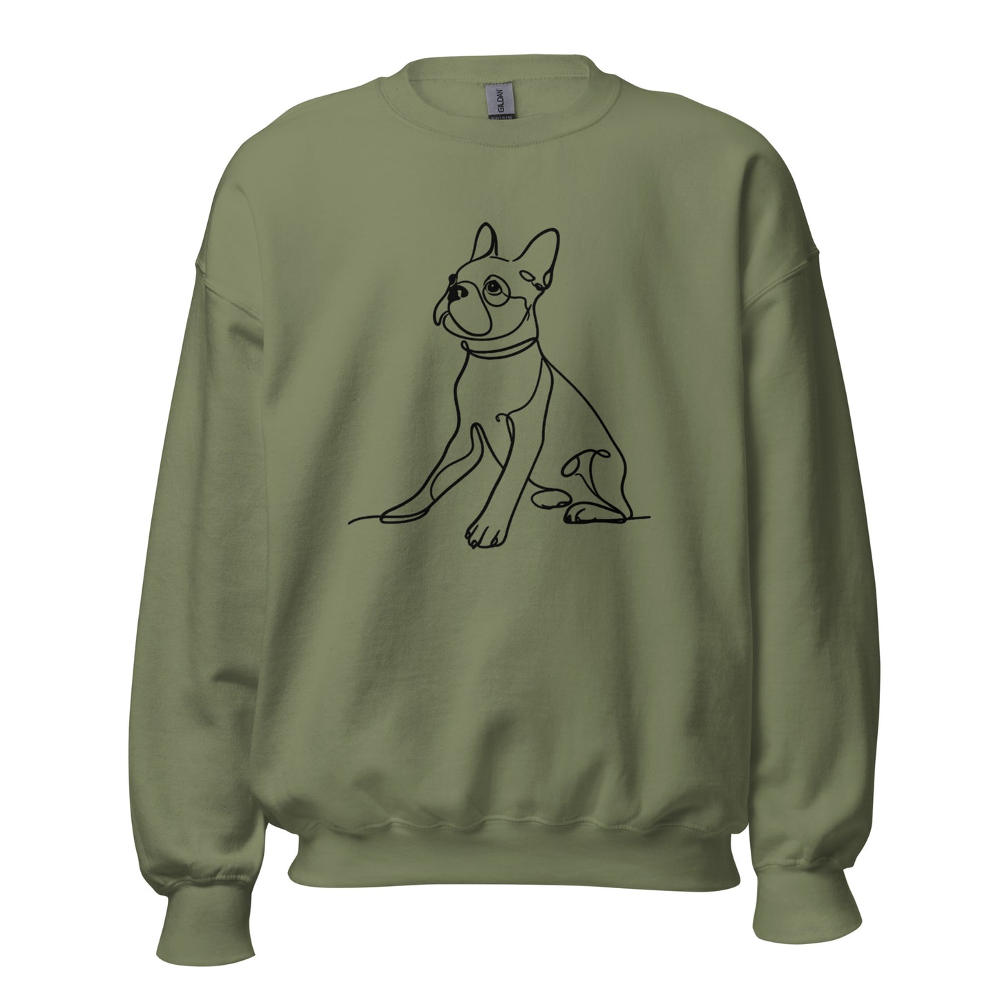 Line Drawn Boston Terrier Dog Unisex Sweatshirt