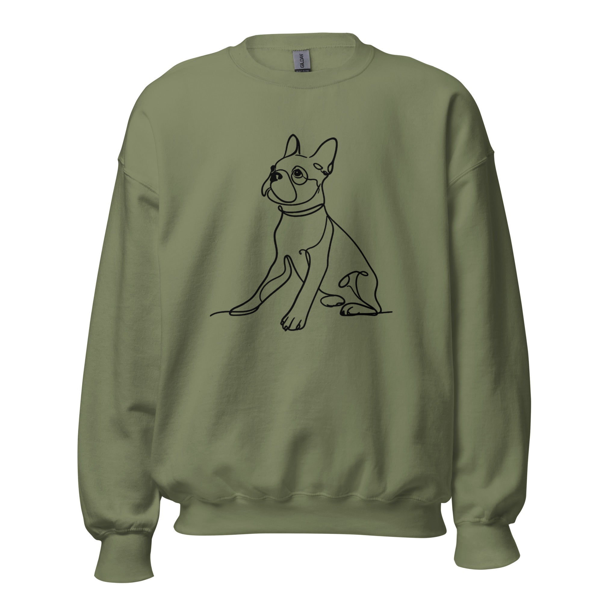 Line Drawn Boston Terrier Dog Unisex Sweatshirt