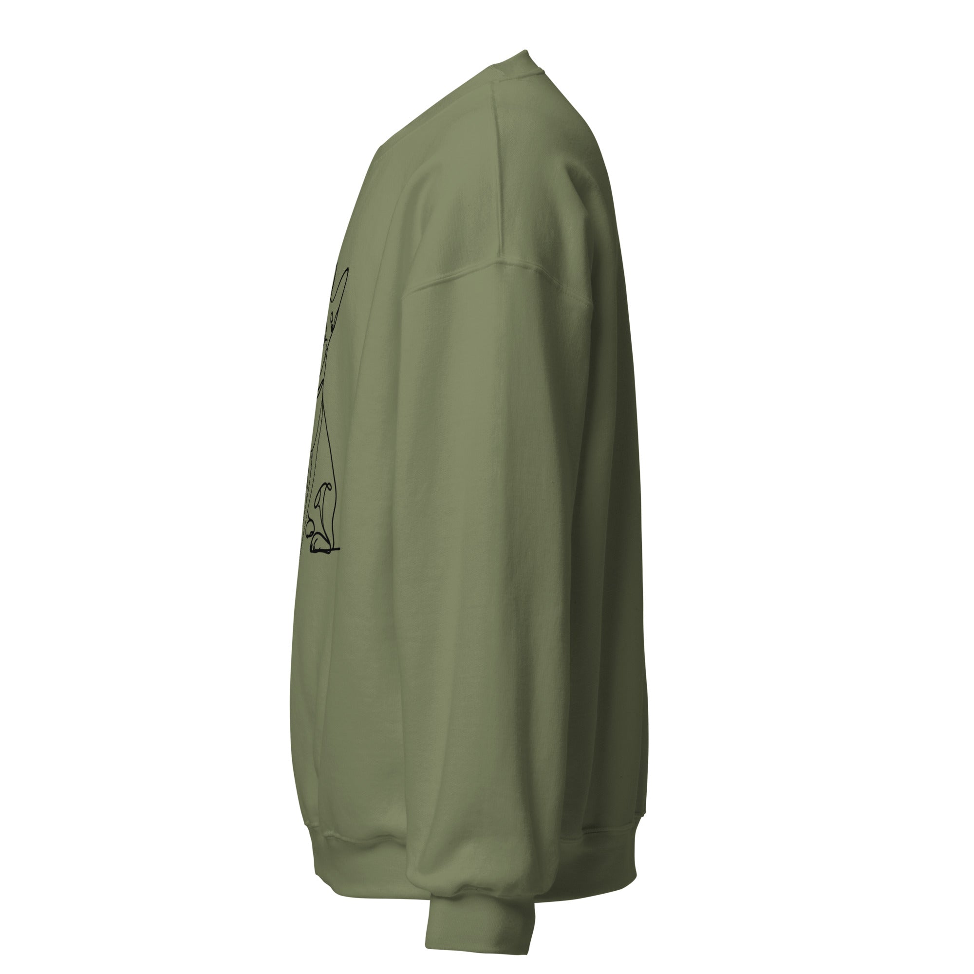 Line Drawn Boston Terrier Dog Unisex Sweatshirt