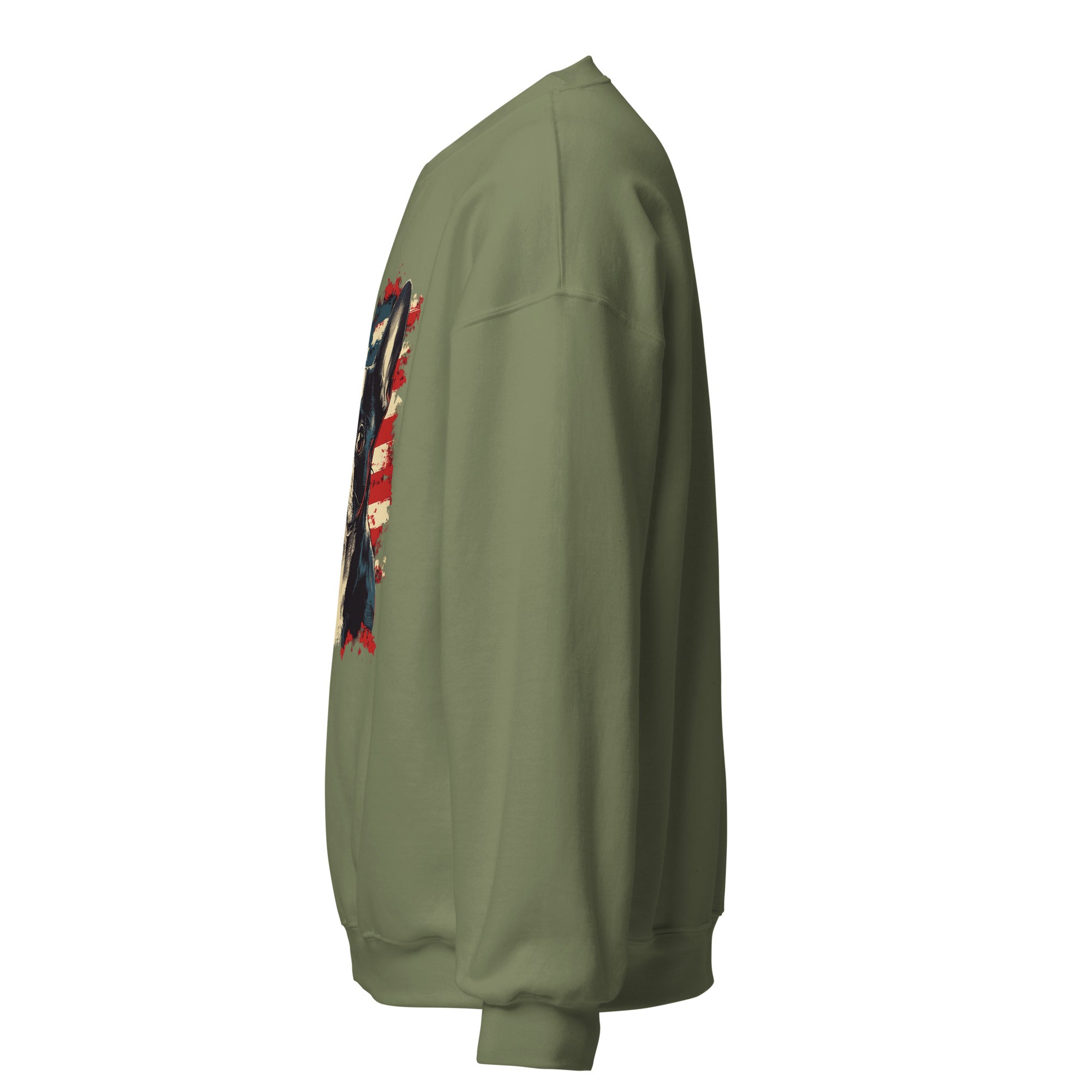 Patriotic Boston Terrier USA Flag Unisex Sweatshirt