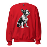 Boston Terrier Line Art Unisex Sweatshirt