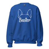 Big Ears With Boston Terrier Name - Custom Unisex Sweatshirt