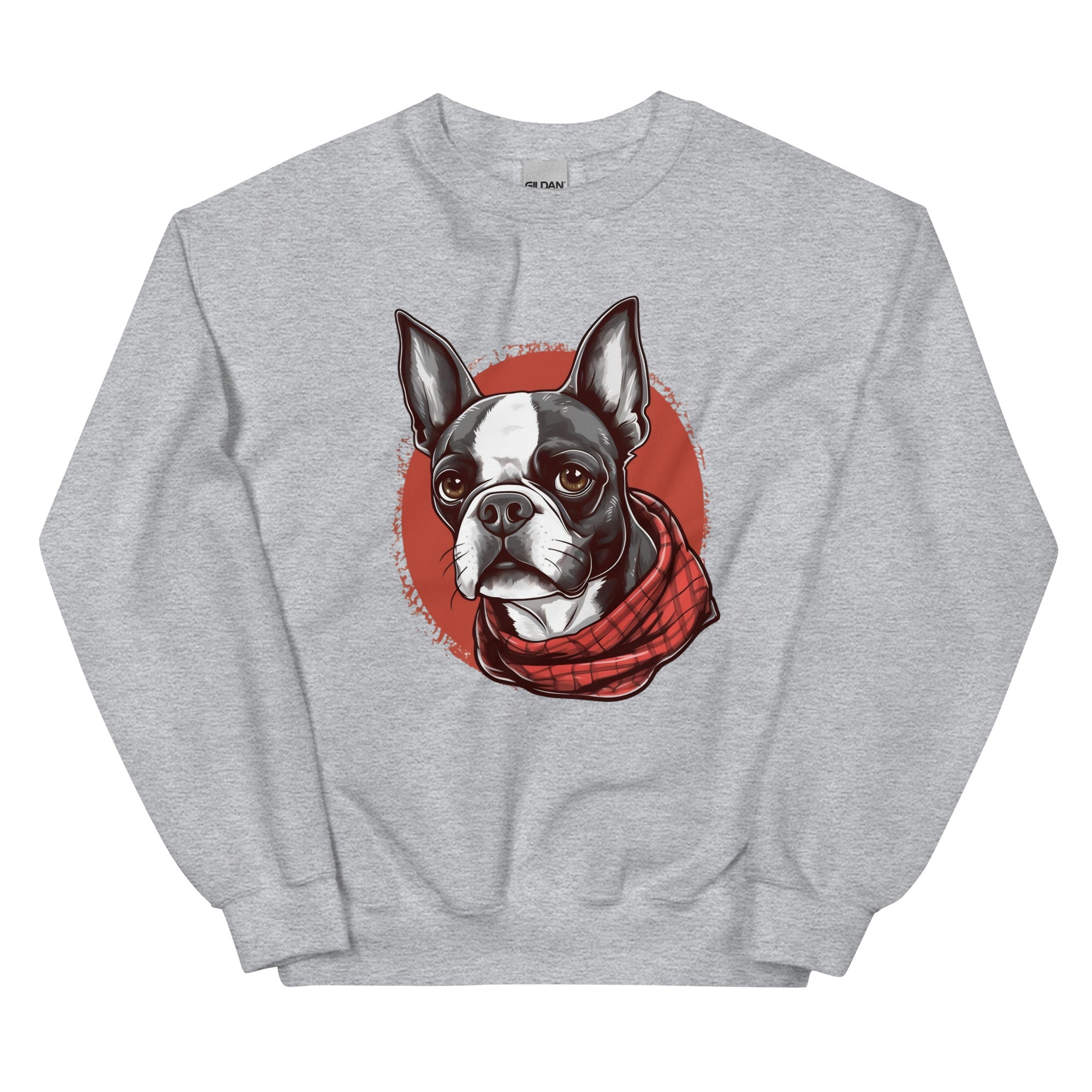Boston Terrier Red Bandana Sweatshirt