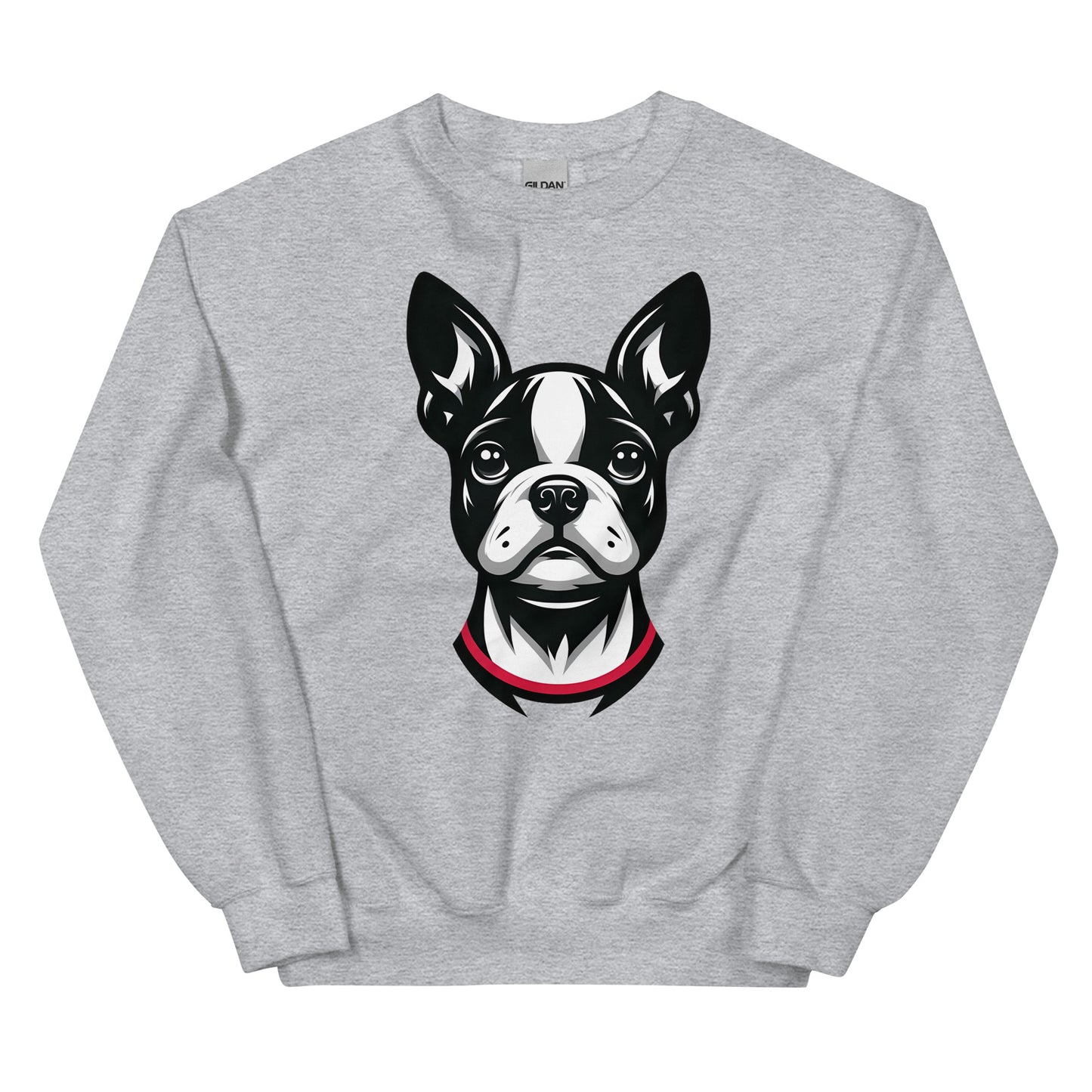 Miinimalist Boston Terrier Face Unisex Sweatshirt