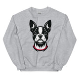 Miinimalist Boston Terrier Face Unisex Sweatshirt