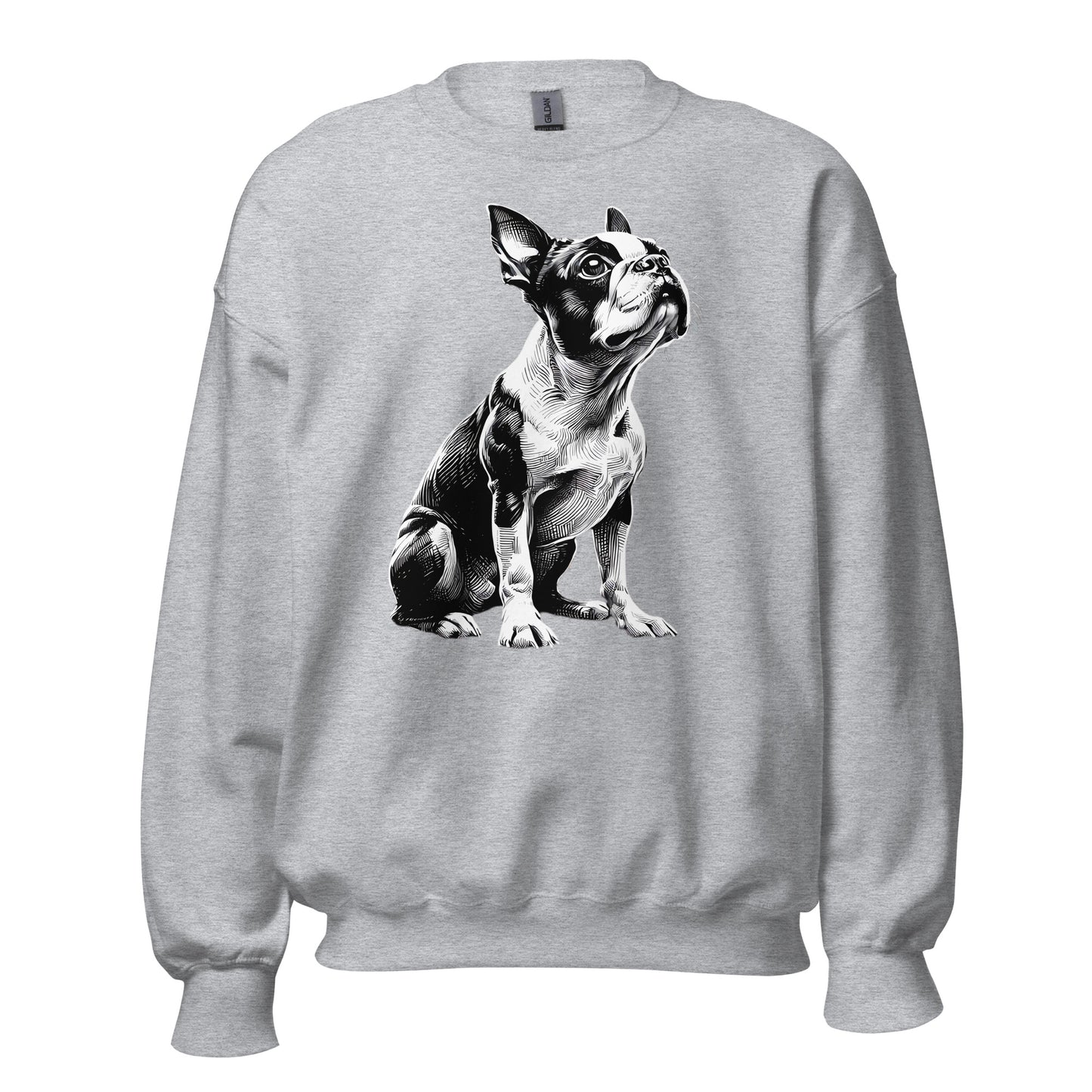 Boston Terrier Line Art Unisex Sweatshirt