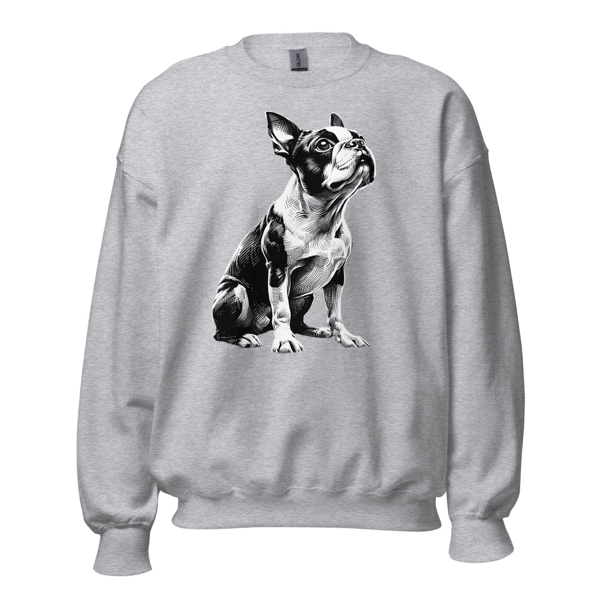 Boston Terrier Line Art Unisex Sweatshirt