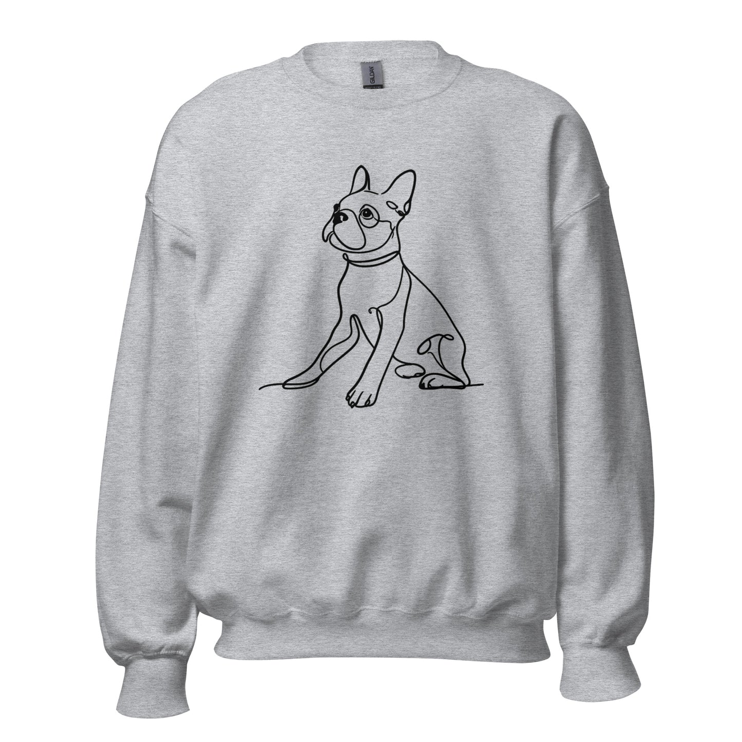Line Drawn Boston Terrier Dog Unisex Sweatshirt