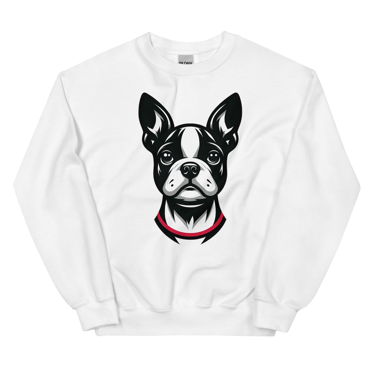 Miinimalist Boston Terrier Face Unisex Sweatshirt