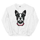 Miinimalist Boston Terrier Face Unisex Sweatshirt