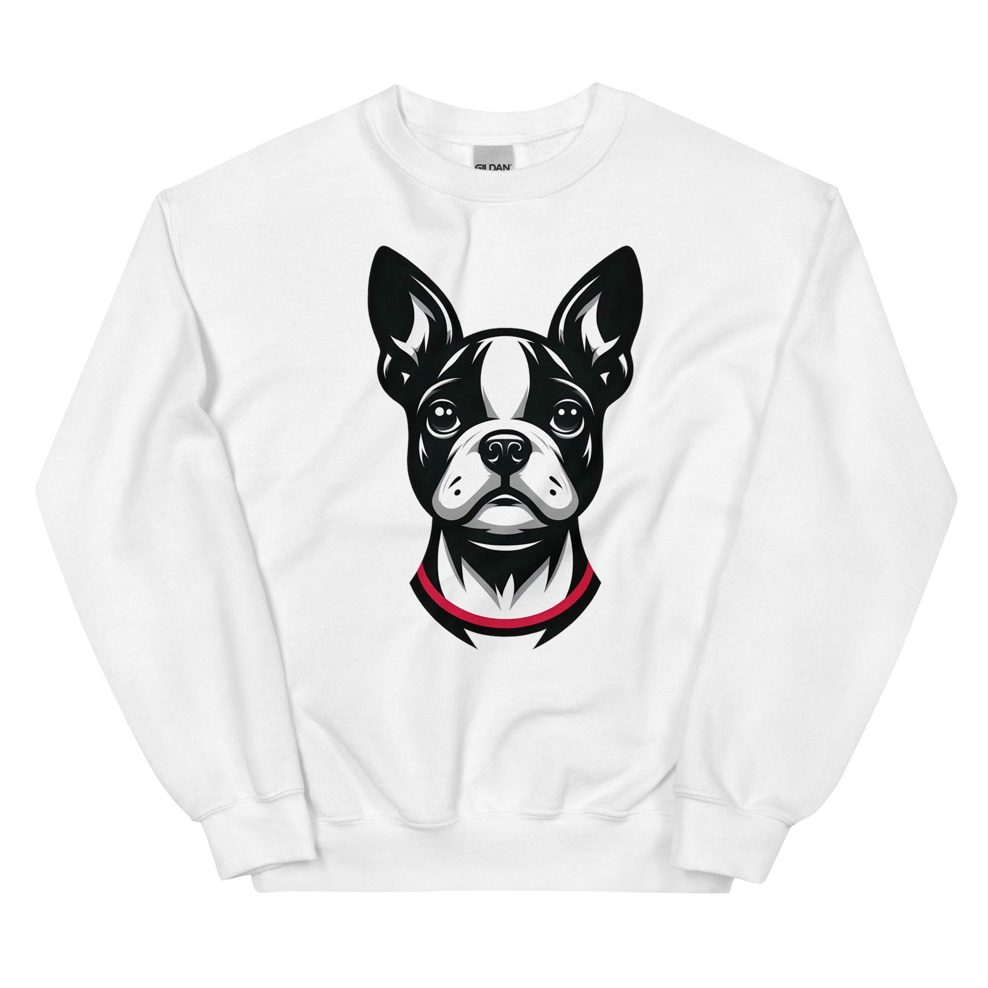 Miinimalist Boston Terrier Face Unisex Sweatshirt