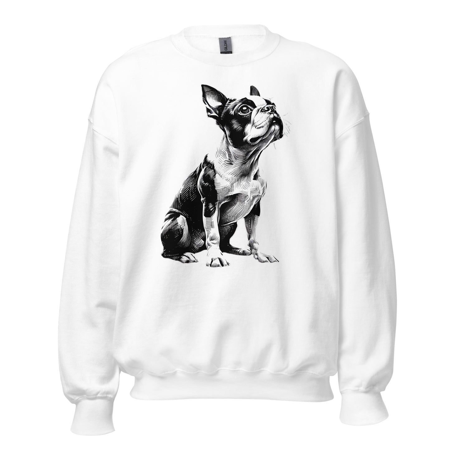 Boston Terrier Line Art Unisex Sweatshirt