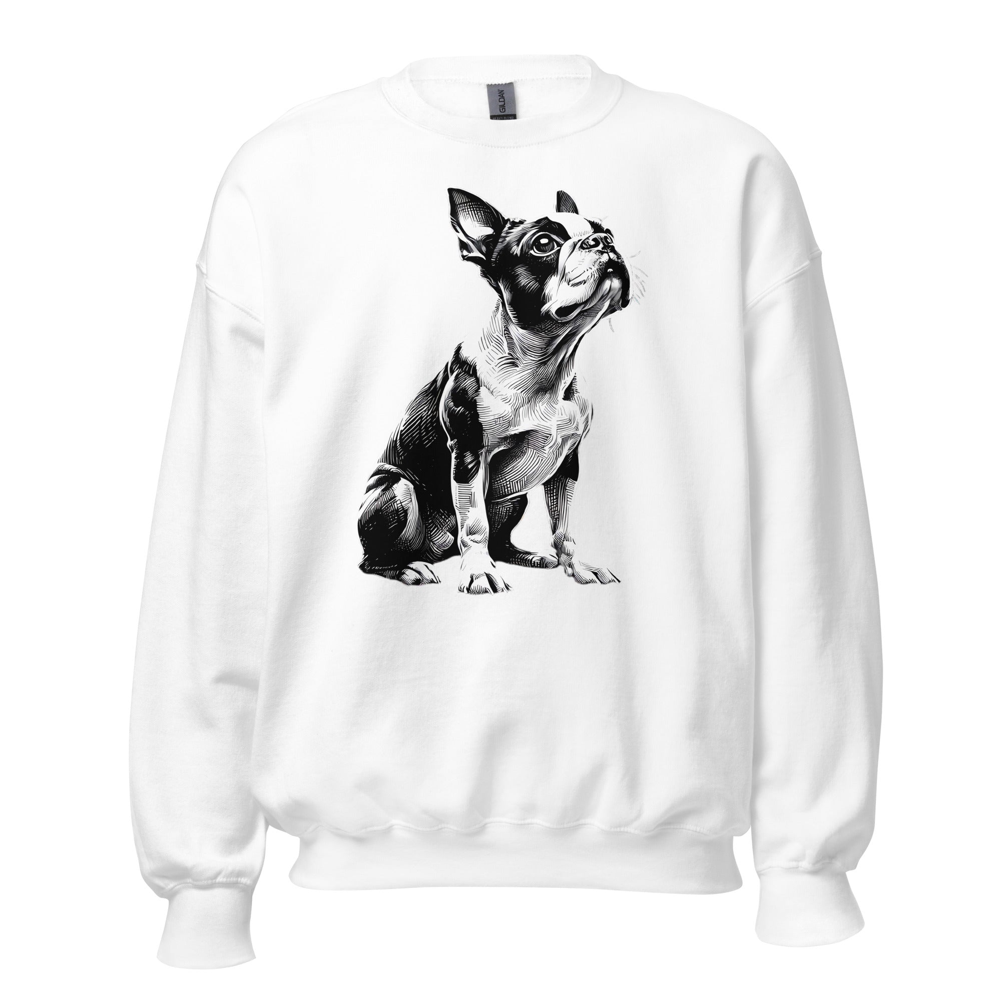 Boston Terrier Line Art Unisex Sweatshirt
