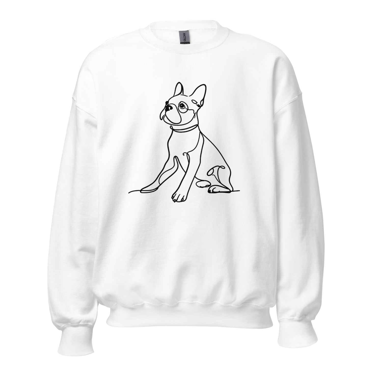 Line Drawn Boston Terrier Dog Unisex Sweatshirt