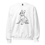 Line Drawn Boston Terrier Dog Unisex Sweatshirt