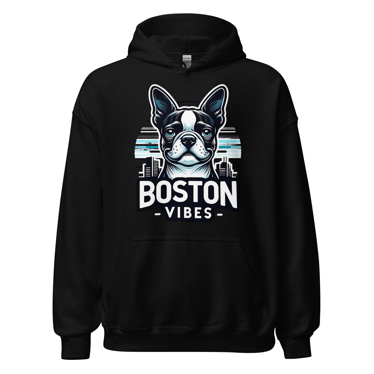 Boston Terrier Vibes Unisex Hoodie