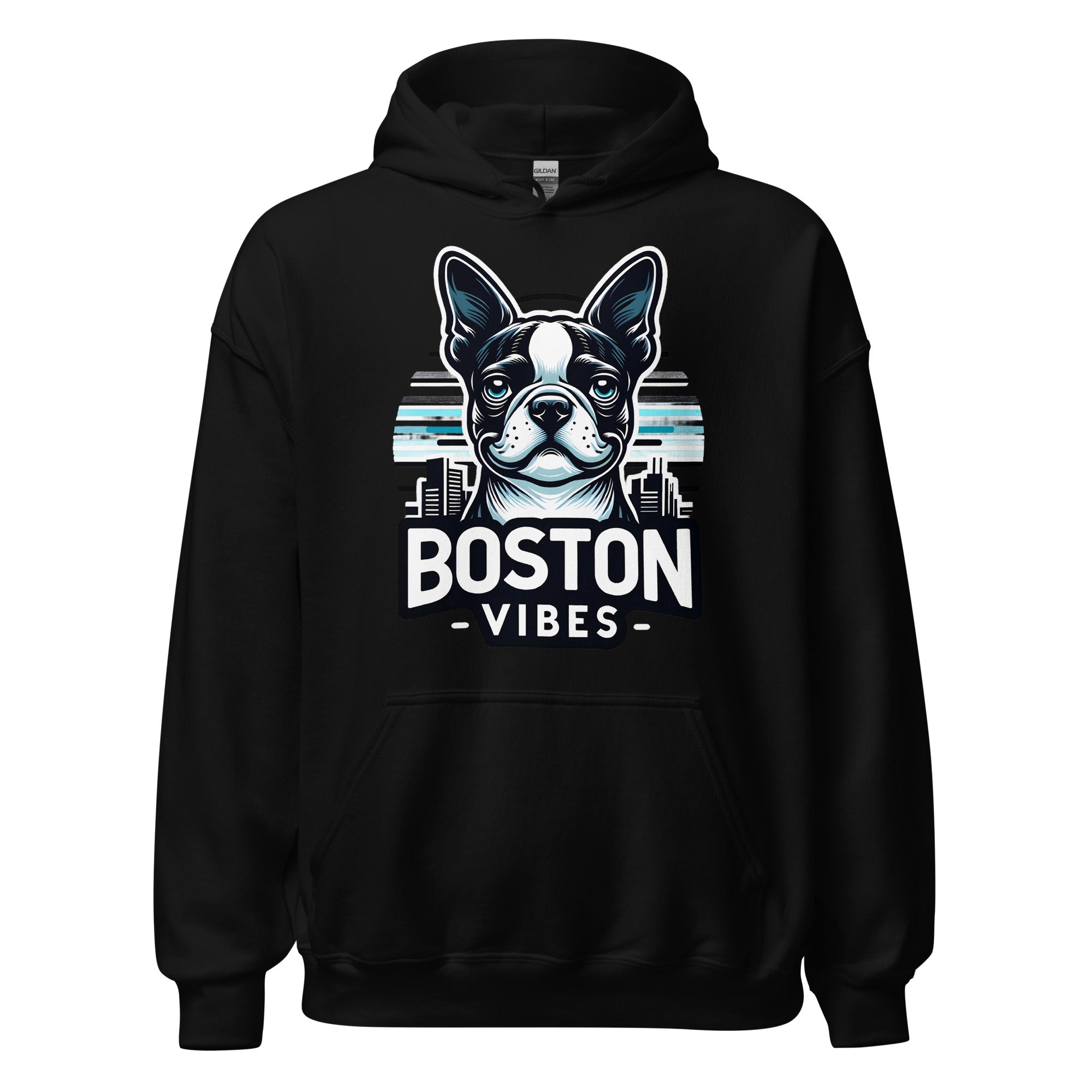 Boston Terrier Vibes Unisex Hoodie