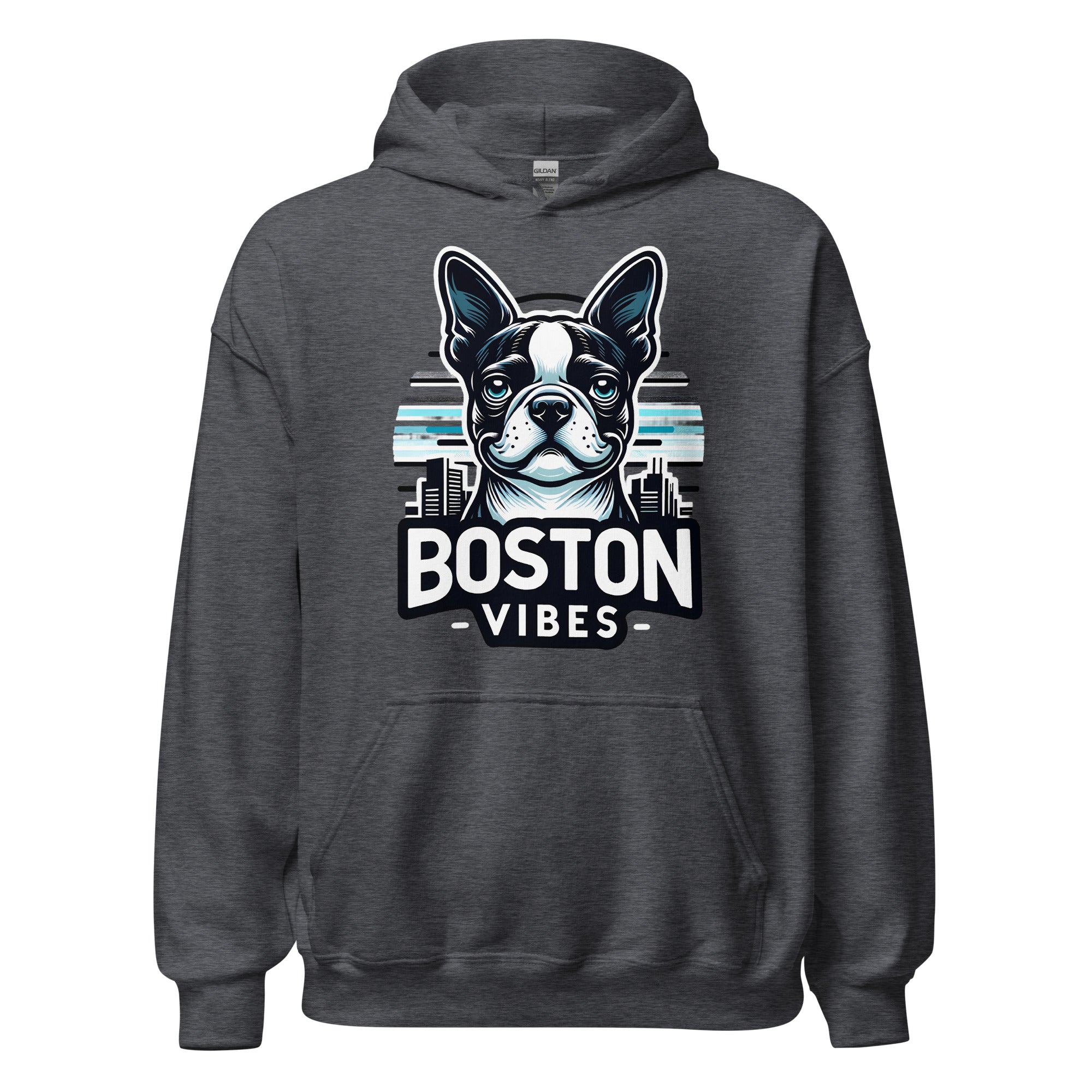 Boston Terrier Vibes Unisex Hoodie