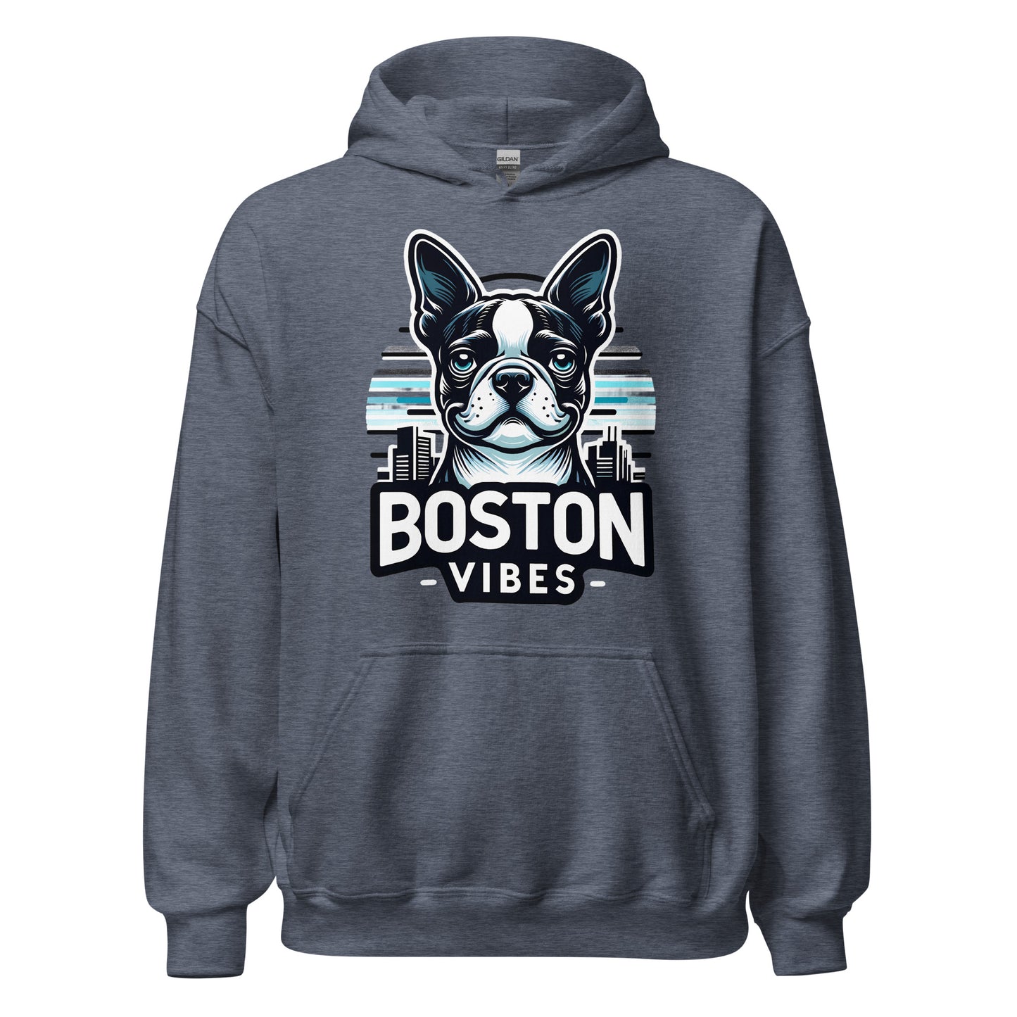 Boston Terrier Vibes Unisex Hoodie