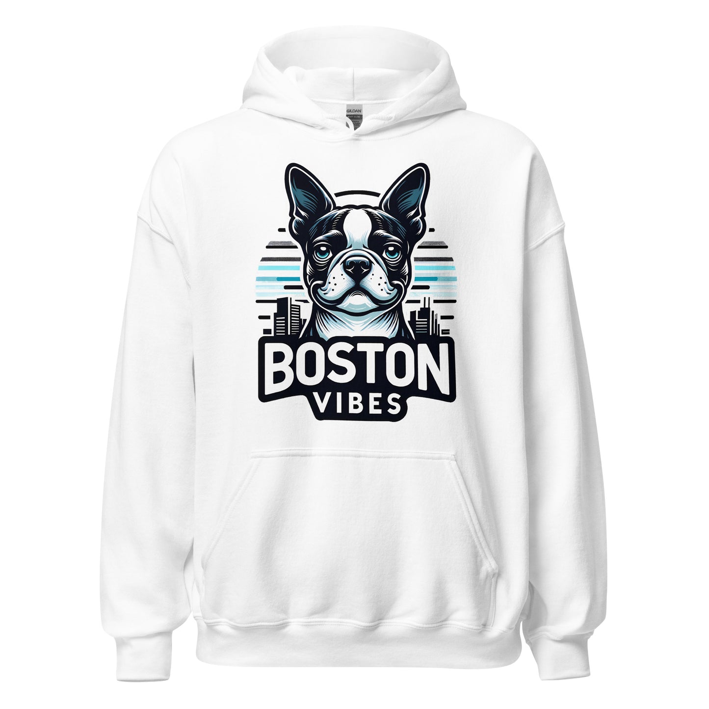 Boston Terrier Vibes Unisex Hoodie