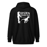 Boston Terrier Mom Dinosaur Heavy Blend Zip Hoodie