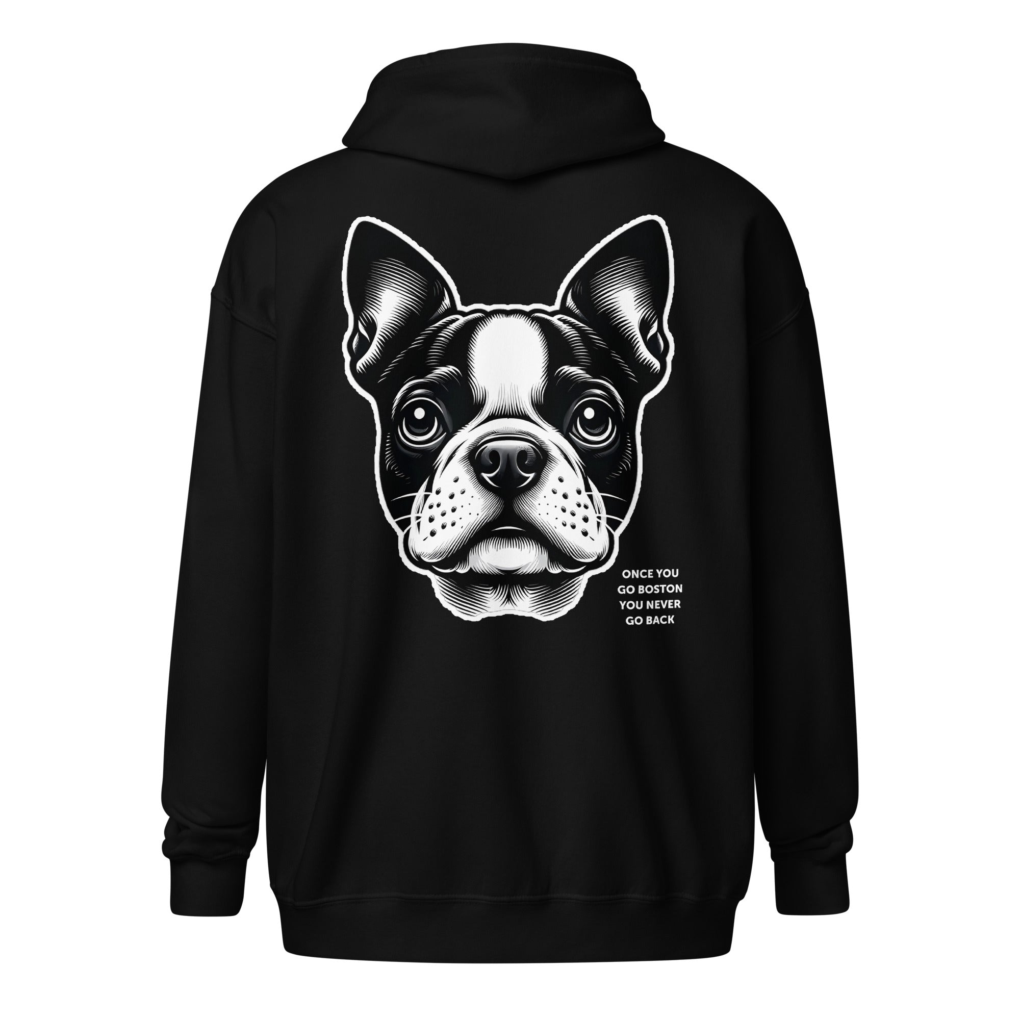 Once You Go Boston You Never Go Back Unisex Heavy Blend Zip Hoodie