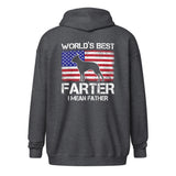 World's Best Farter I Mean Father Unisex Heavy Blend Zip Hoodie