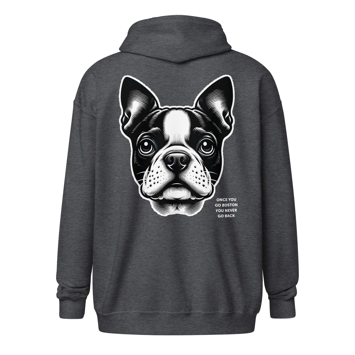 Once You Go Boston You Never Go Back Unisex Heavy Blend Zip Hoodie