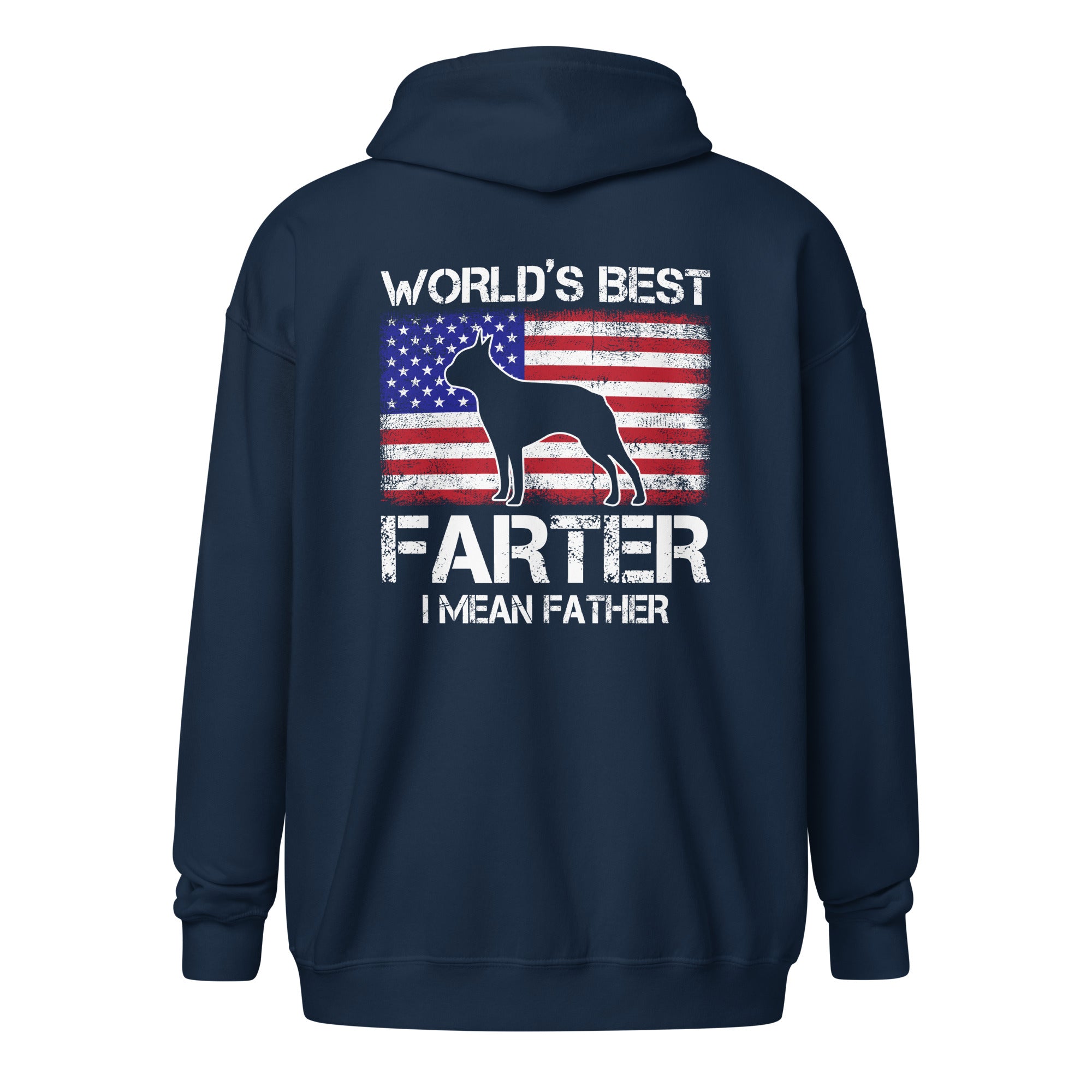 World's Best Farter I Mean Father Unisex Heavy Blend Zip Hoodie
