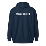 Dogs Are Greater Than People Unisex Heavy Blend Zip Hoodie