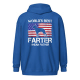 World's Best Farter I Mean Father Unisex Heavy Blend Zip Hoodie
