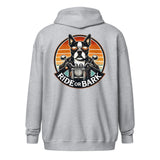 Ride or Bark - Boston Terrier Unisex Heavy Blend Zip Hoodie