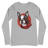 Boston Terrier Red Bandana Long Sleeve Tee