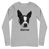 Custom Boston Terrier Dog Unisex Long Sleeve Tee