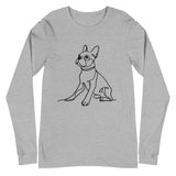 Line Drawn Boston Terrier Unisex Long Sleeve Tee