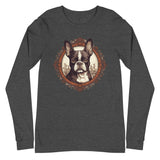 Vintage-Inspired Red Brown Boston Terrier Long Sleeve Tee
