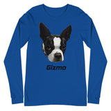 Custom Boston Terrier Dog Unisex Long Sleeve Tee