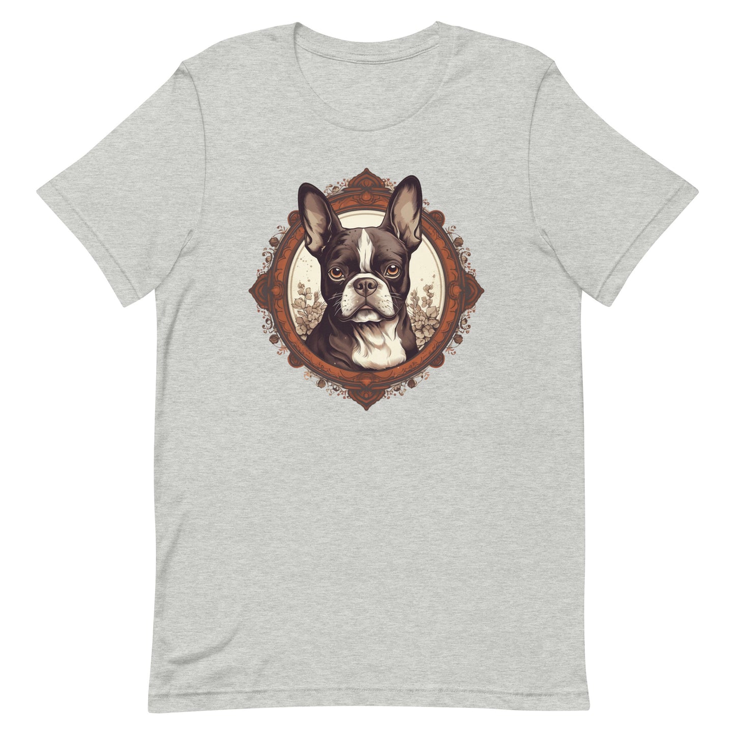 Vintage-Inspired Red Brown Boston Terrier T-Shirt