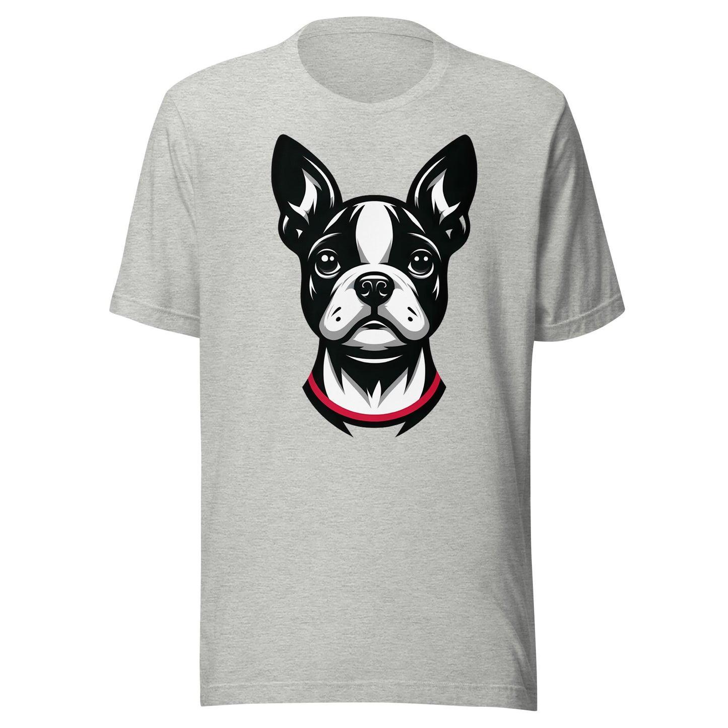 Minimalist Boston Terrier Face Design Unisex T-Shirt