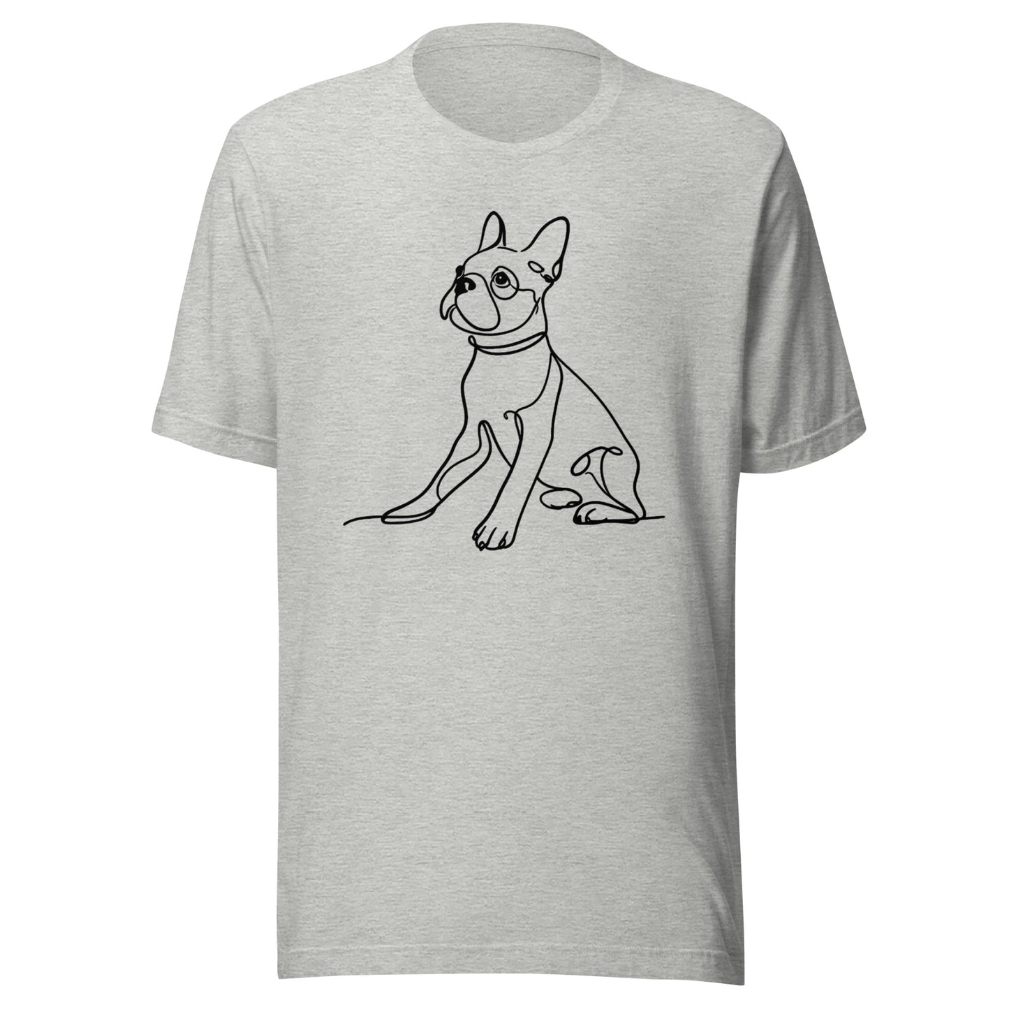 Line Drawn Boston Terrier Dog Unisex T-Shirt