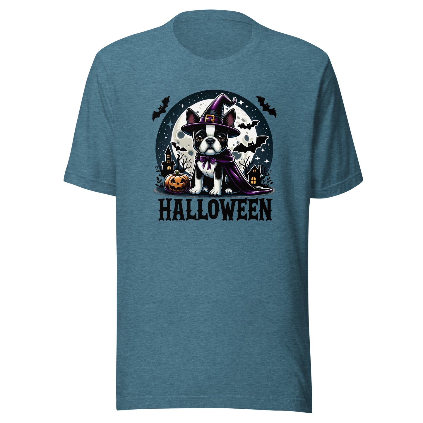 Halloween Witch Boston Terrier Unisex T-Shirt