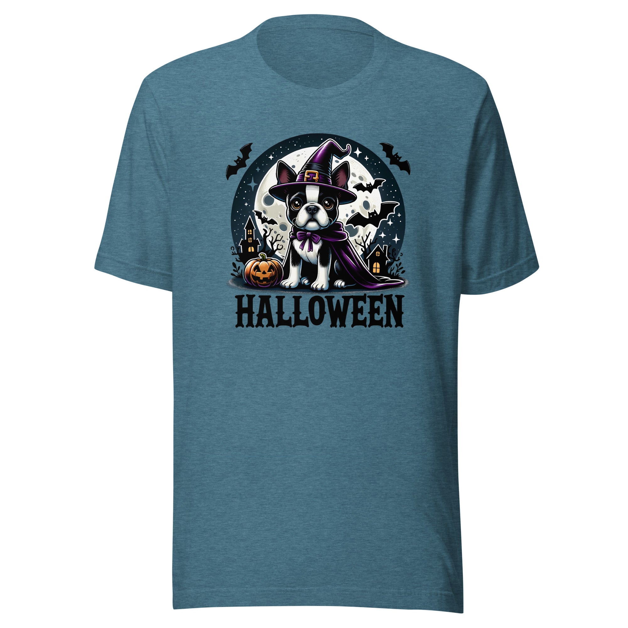 Halloween Witch Boston Terrier Unisex T-Shirt