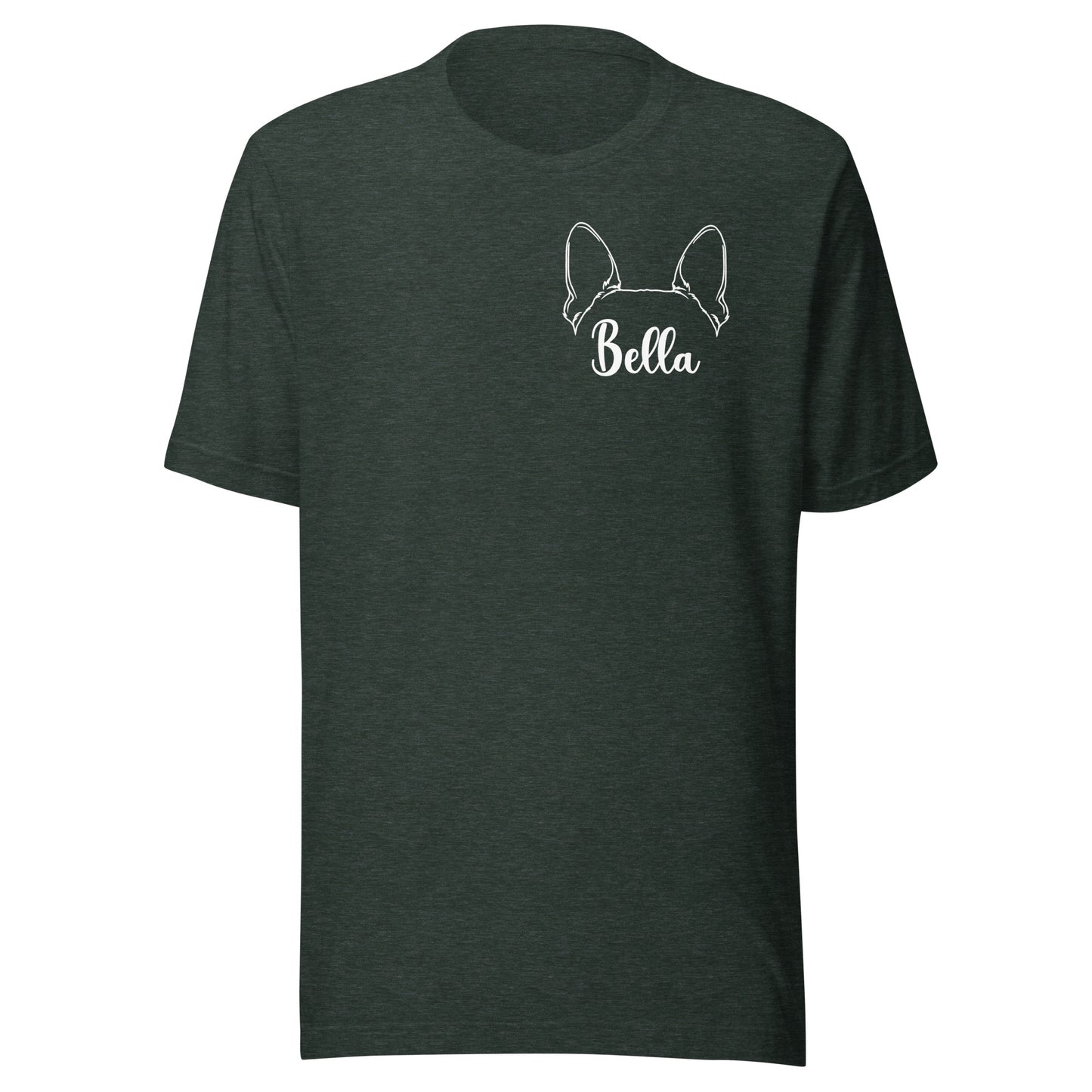 Ears With Boston Terrier Name - Custom Unisex T-Shirt