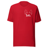 Ears With Boston Terrier Name - Custom Unisex T-Shirt