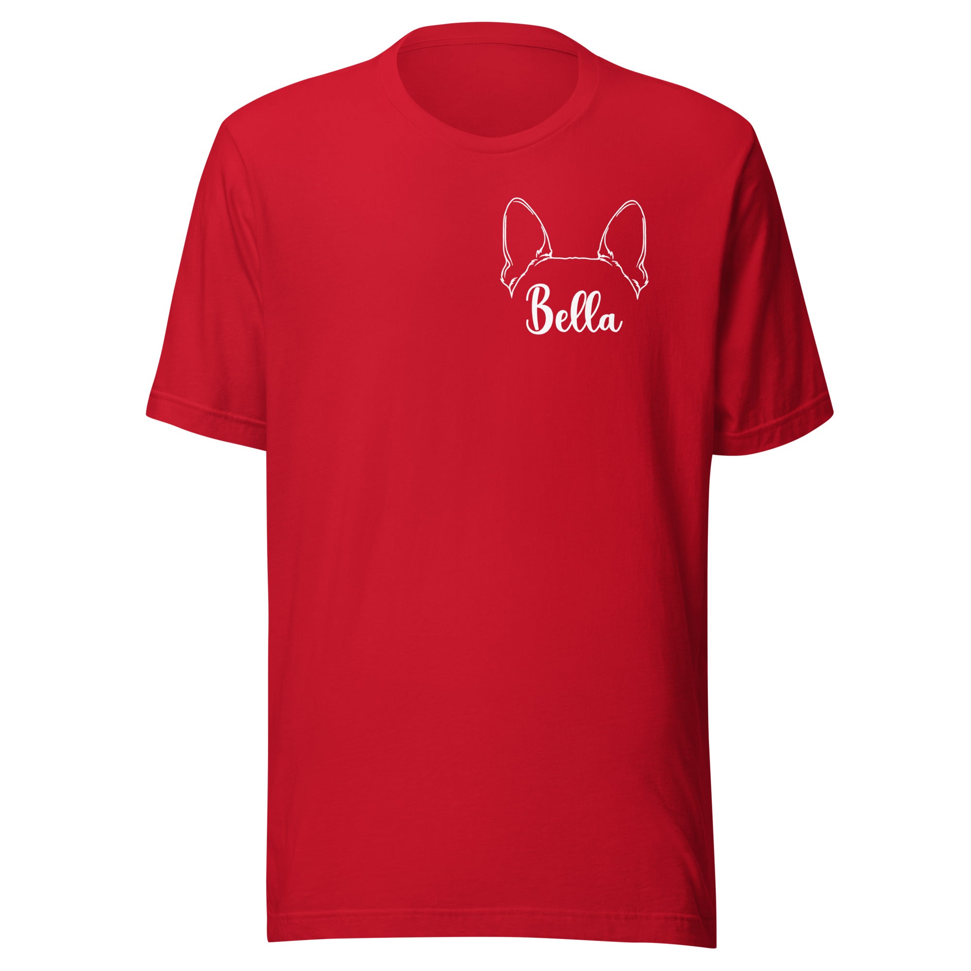 Ears With Boston Terrier Name - Custom Unisex T-Shirt