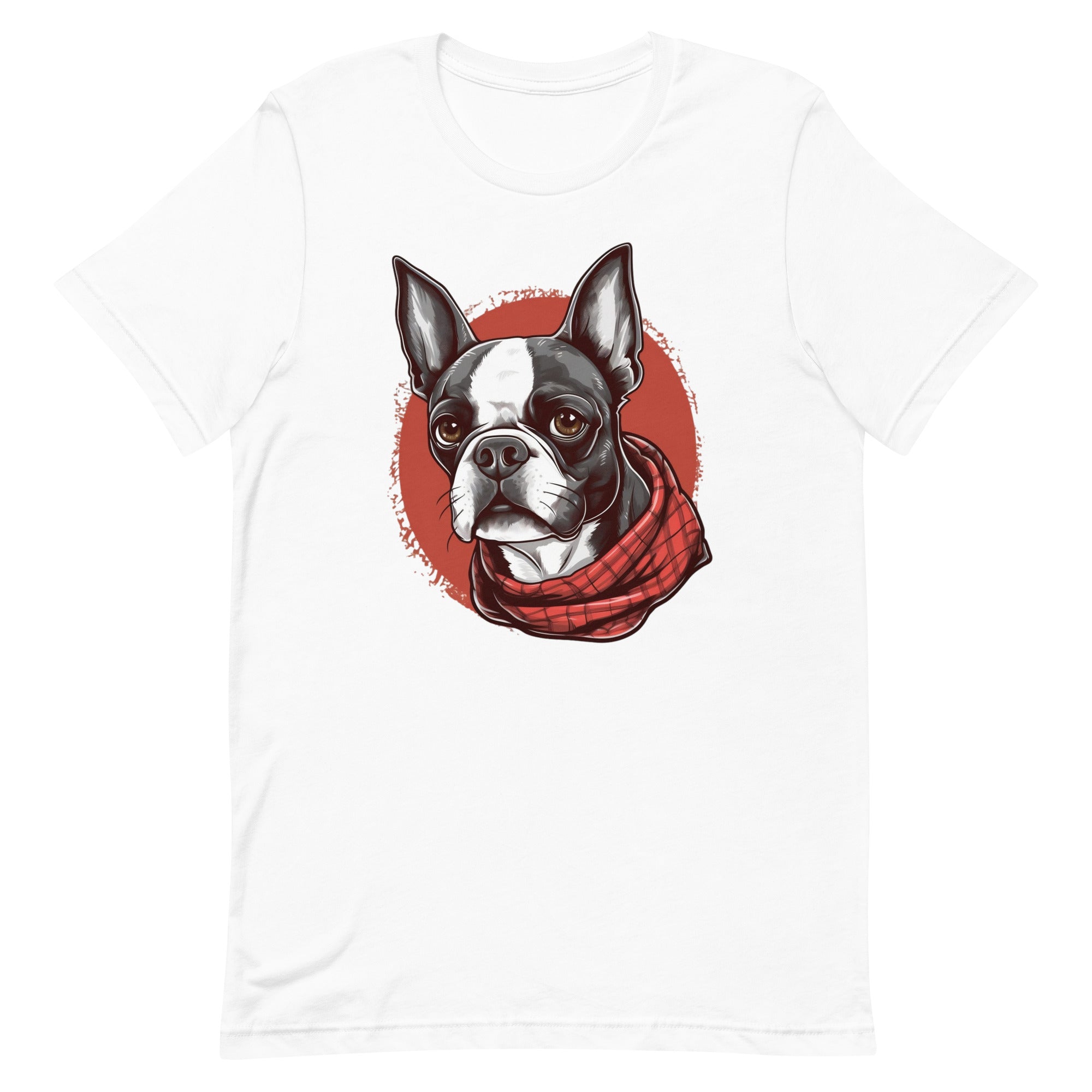 Boston Terrier Red Bandana T-Shirt