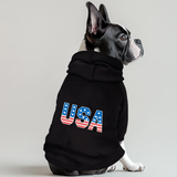United States USA 100% Cotton Dog Fleece Hoodie