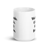 Weekends Coffee And My Boston Terrier White Glossy Mug